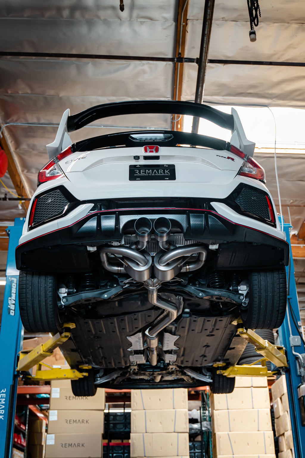 Remark Link Loop Titanium Catback Exhaust & Front Pipe | 2017-2021 Honda Civic Type-R (RK-C2076H-01LT)