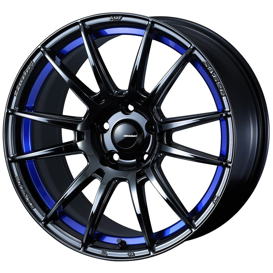 WedsSport SA-62R Black Chrome with a Blue Undercut (Blue Light Chrome II) 18x7.5 | 5x114.3 (41827)