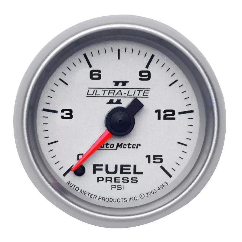 Autometer 2-1/16" 0-15 PSI Fuel Pressure Gauge ULTRA-LITE II | Universal (4961)