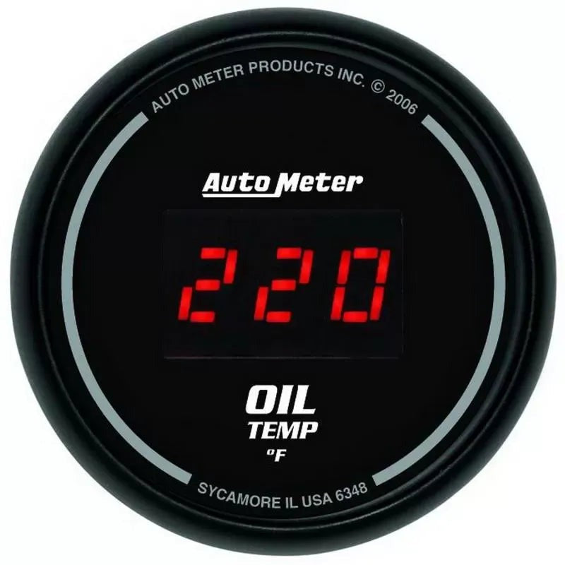 Autometer 2-1/16" 0-340 °F Oil Temperature Gauge SPORT-COMP Digital | Universal (6348)