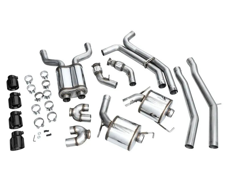 AWE Touring Edition Exhaust for Audi C8 S6/S7 - Diamond Black Tips (3015-43107)