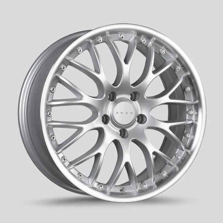 Drag Wheels DR75 Silver w/ Machined Lip 20x8.5 | 5x114.3 (DR752085063873S)