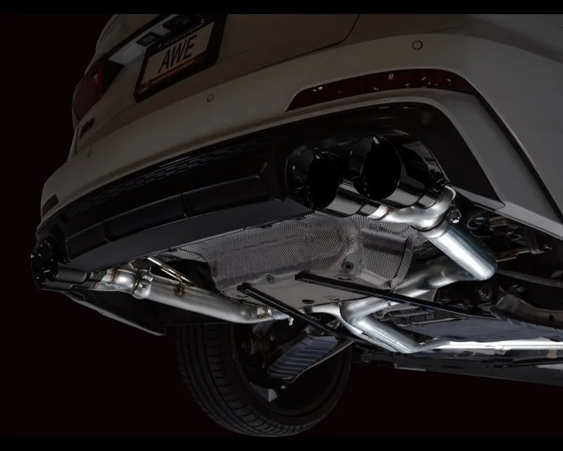 AWE Track Edition Exhaust for Audi C8 S6/S7 - Diamond Black Tips (3020-43109)