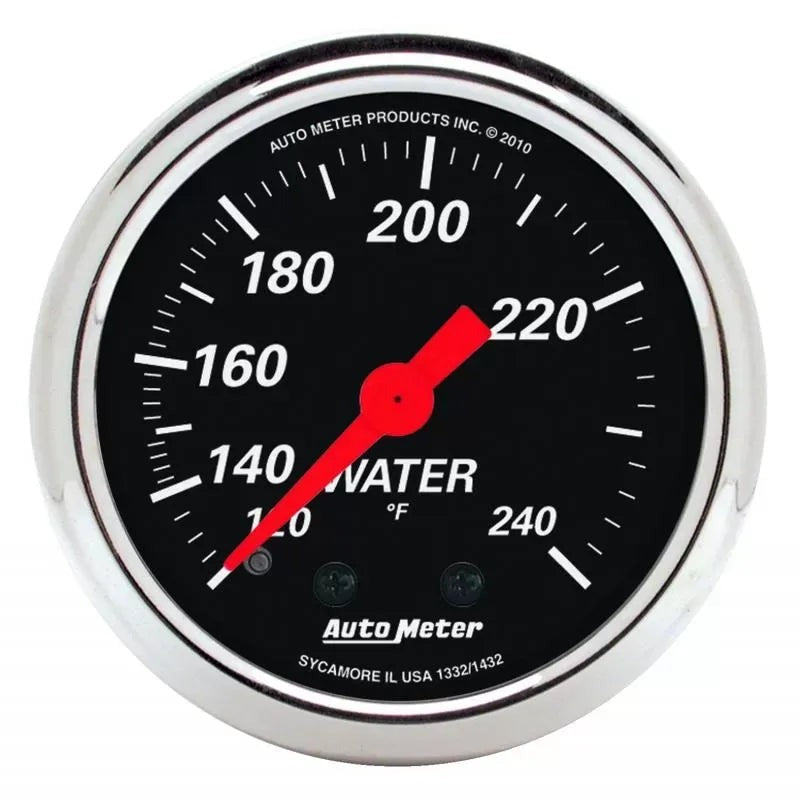 Autometer 2-1/16" 120-240 °F Water Temperature Gauge Designer Black | Universal (1432)