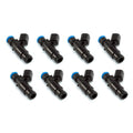 Injector Dynamics ID1050X Injectors 14mm Black Adaptor Bottom Set of 8 (1050.48.14.14B.8)
