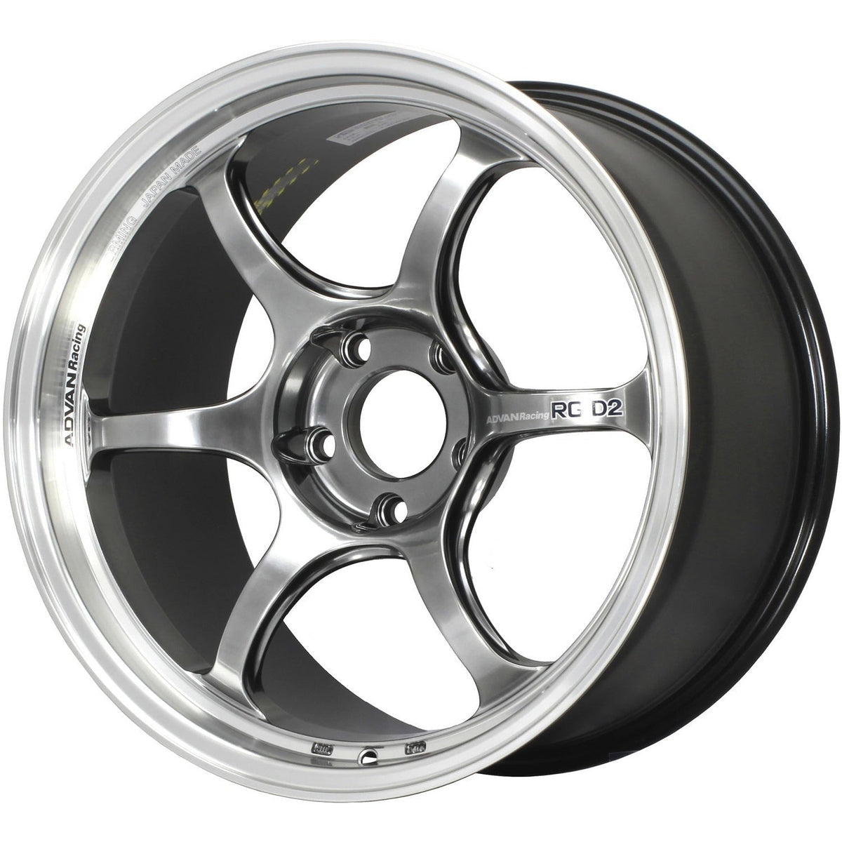 Advan Racing RG-D2 Hyperblack w/ Machined Lip 18x9 | 5x114.3 (YAT8I43EHB)