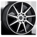 Raceline Wheels Storm Satin Black w/ Machined Spoke Faces and Outer Lip 18x7.5 | 5x110/5x114.3 (144M-87588+42)