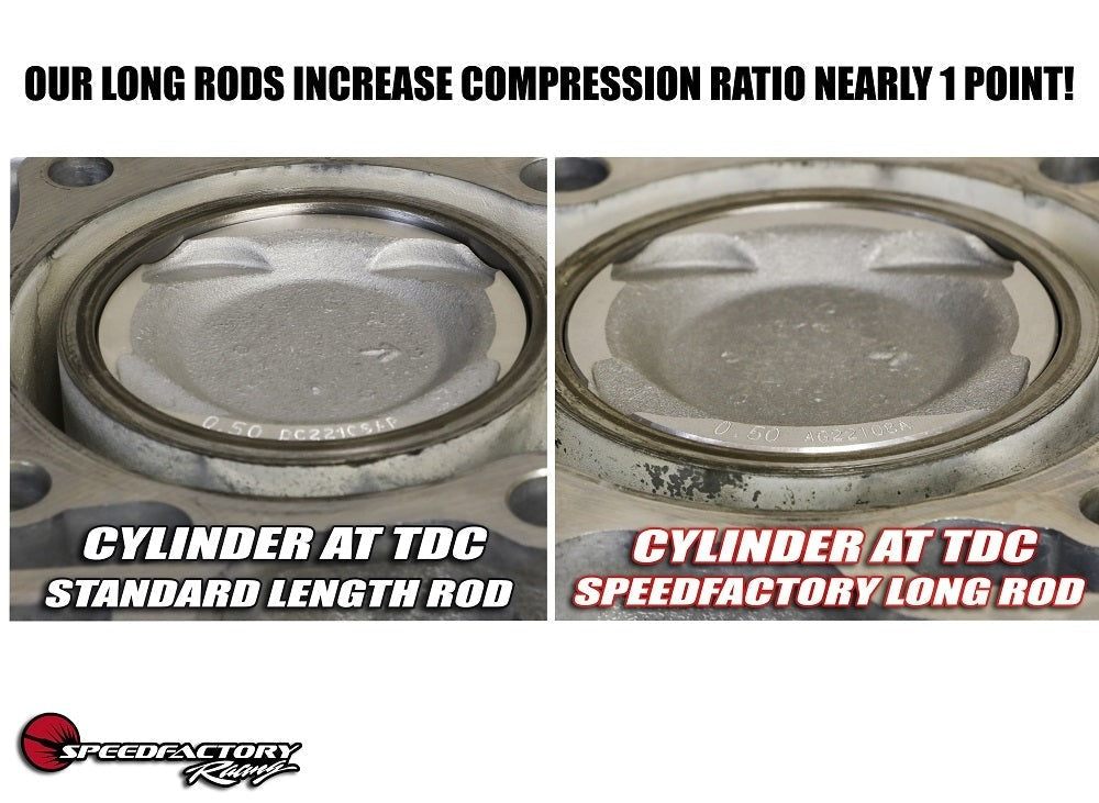 SpeedFactory Racing No-Notch H-Beam Long Rod and Vitara Piston Combo | 1988-2005 Honda Civic, and 1986-1989 Acura Integra (IG SF-02-103 & YCP-75MMKIT)