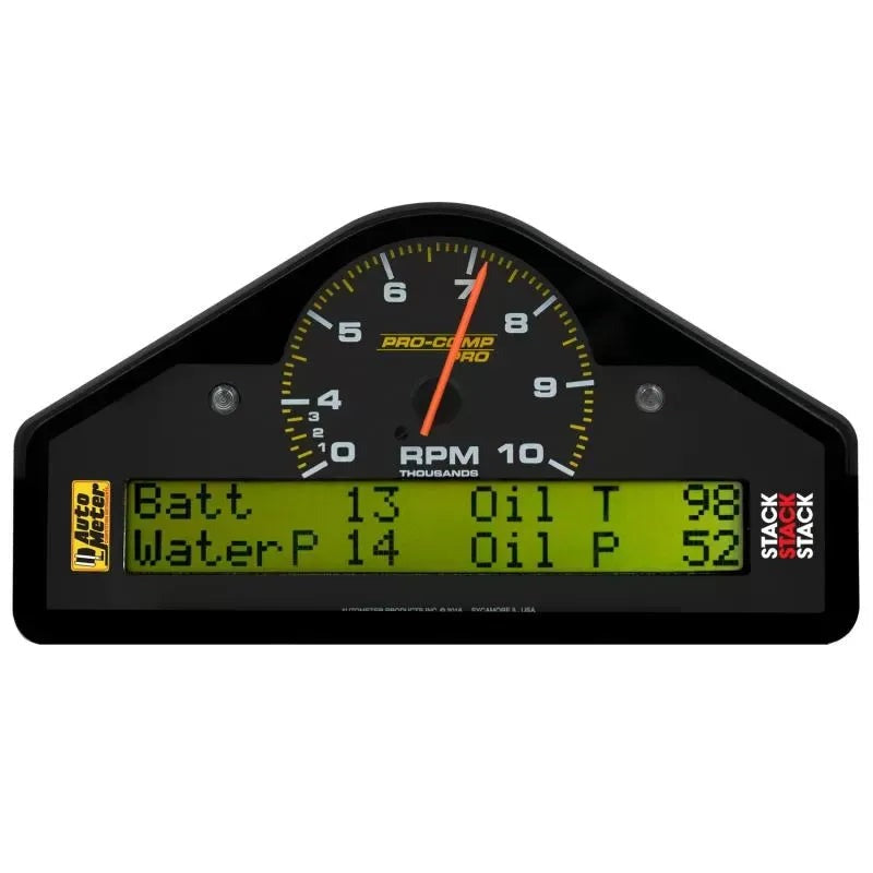 Autometer 0-4-10K RPM 10K RPM/WTRP/FUELP/OILP/OILT/WTMP/VOLT Race Dash Display PRO-COMP PRO | Universal (6014)