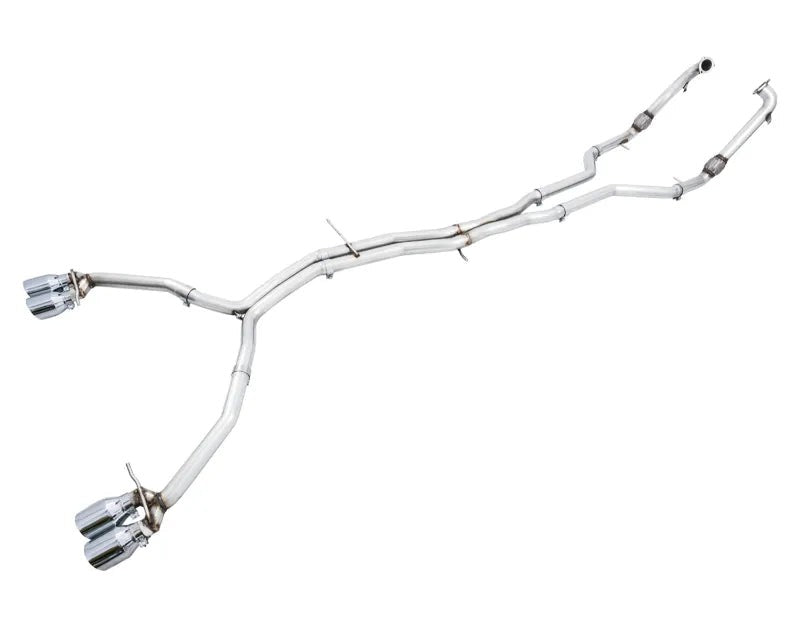 AWE Track Edition Exhaust for Audi B9 S5 Coupe - Chrome Silver 102mm Tips (3010-42064)