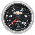 Autometer 2-1/16" 100 PSI Digital Stepper MOTOR Oil Pressure Gauge CHEVY GOLD BOWTIE | Universal (880447)