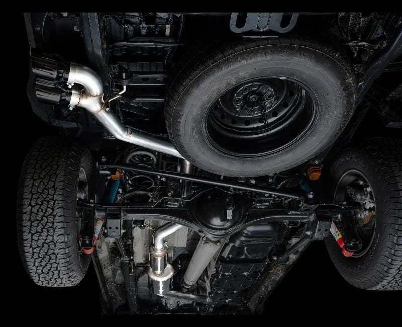 AWE 0FG Exhaust for 4th Gen Toyota Tacoma - Dual Diamond Black Tips (3015-33254)