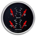 Autometer 3-3/8" 100 PSI/100-250 °F/8-18V/240-33 Ω Quad Gauge Designer Black | Universal (1412)