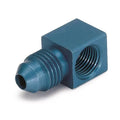 Autometer 90 ° 1/8" NPTF FEMALE TO -4AN MALE Adapter Fitting Blue Anodized Aluminum | Universal (3278)