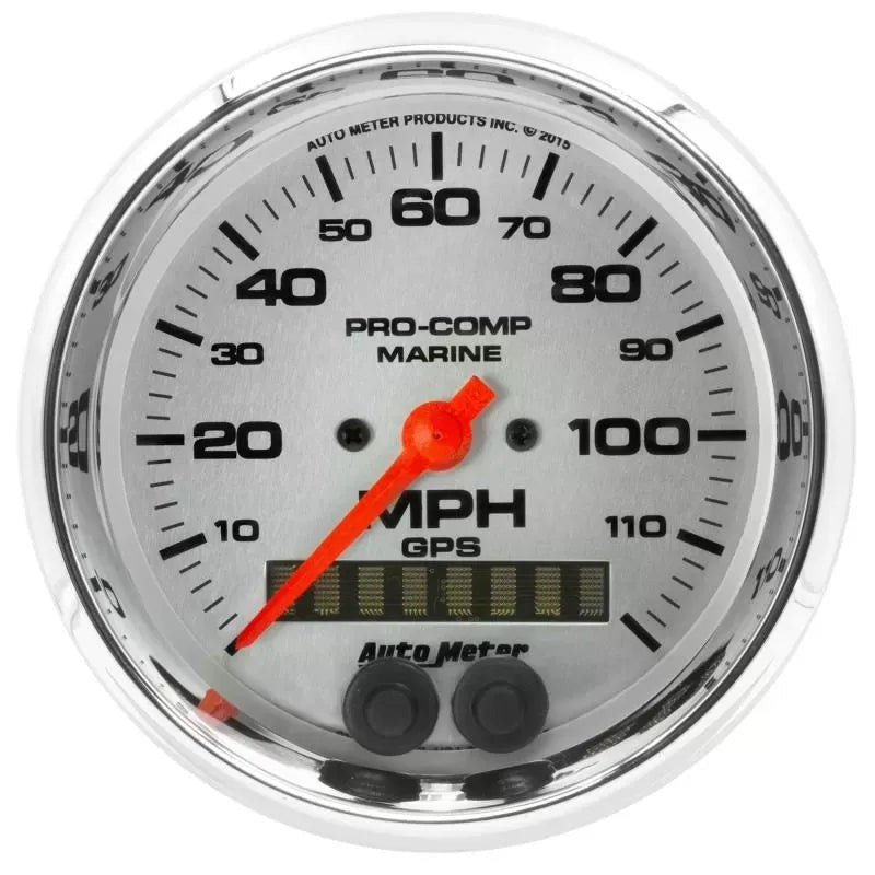 Autometer 3-3/8" 0-120 MPH Speedometer Gauge Marine Chrome ULTRA-LITE | Universal (200637-35)
