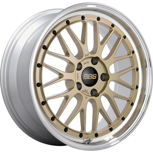 BBS Wheels LM Gold w/ Diamond Cut Machined Lip 17x7.5 | 5x114.3 (LM076GPK)