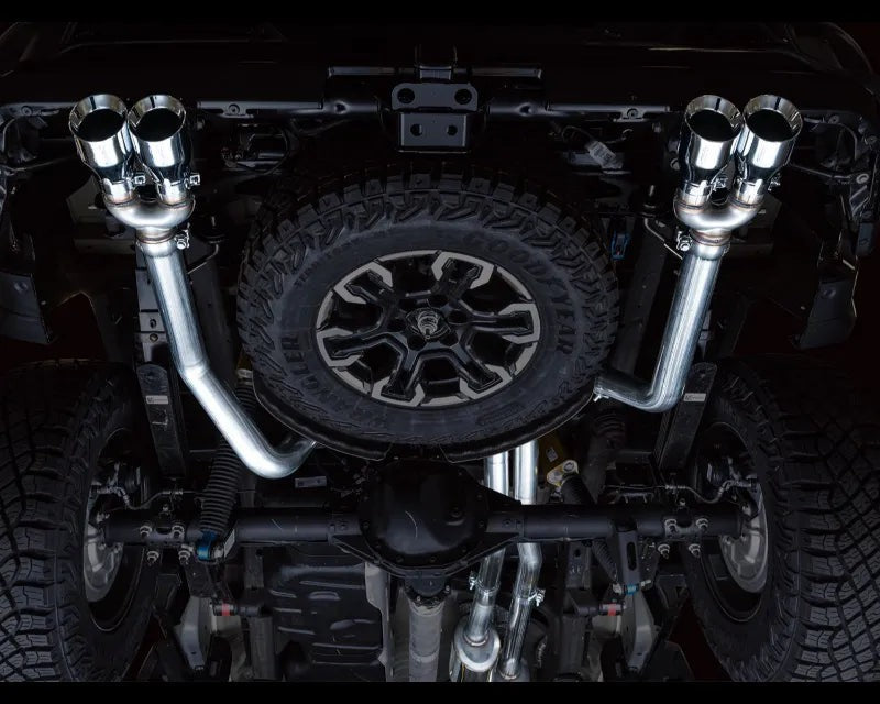 AWE 0FG Catback Exhaust for Silverado ZR2/Sierra AT4X - Quad Chrome Silver Tips (3015-42284)