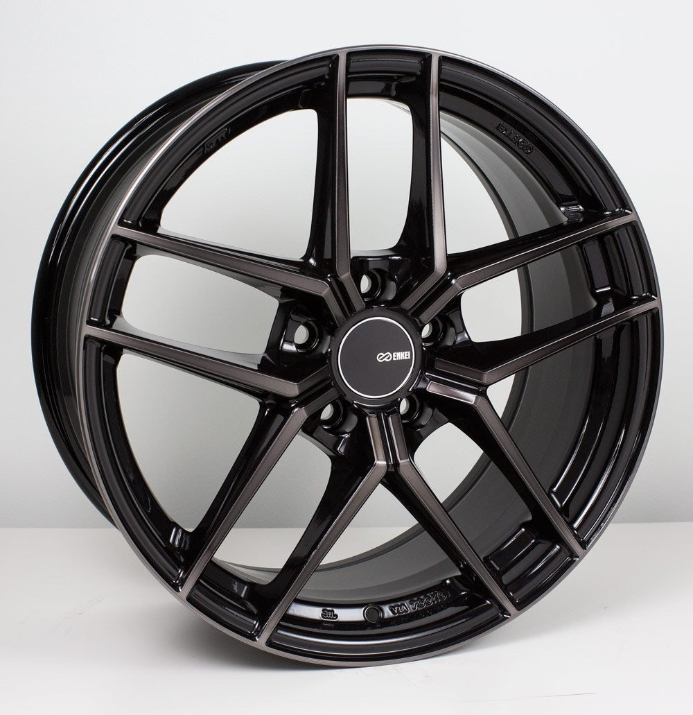 Enkei TY5 Black w/ Dark Tinted Spoke Faces & Lip Ring 19x8.5 | 5x114.3 (498-985-6535MBM)
