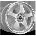 Drag Wheels DR63 Silver w/ Machined Lip 18x8 | 5x100/5x114.3 (DR63188064873S)