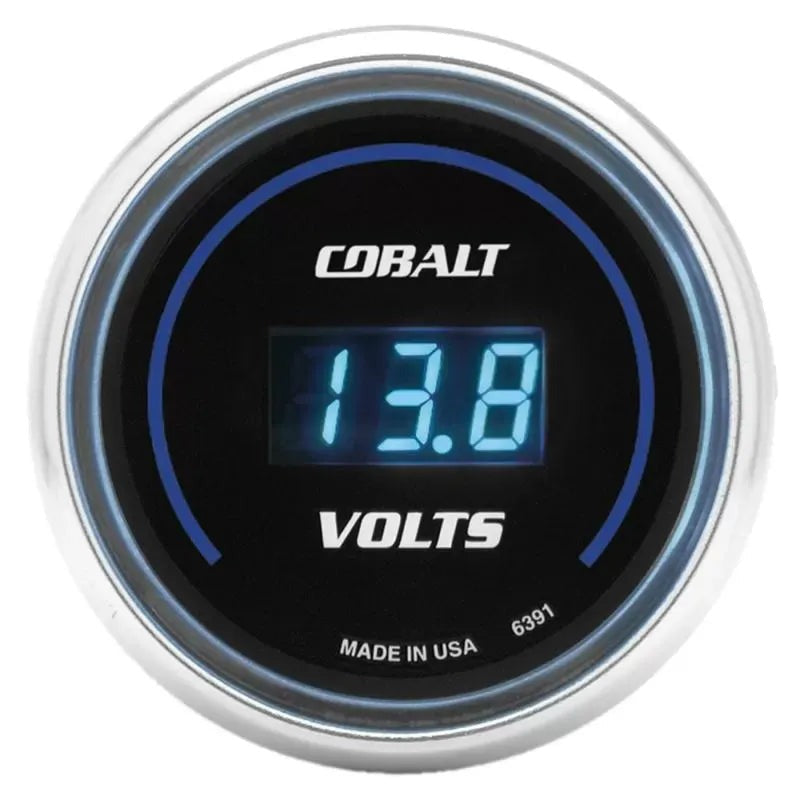 Autometer 2-1/16" 8-18V Stereo Voltage Gauge Cobalt | Universal (6391)
