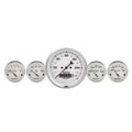 Autometer 3-3/8" 240-33 Ω Quad & Speedometer 2-Piece Gauge Kit Old Tyme White | Universal (1600)