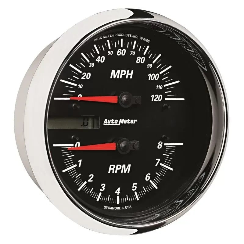 Autometer 5" 8K RPM/120 MPH Black Tachometer/Speedometer Gauge PRO-CYCLE | Universal (19466)