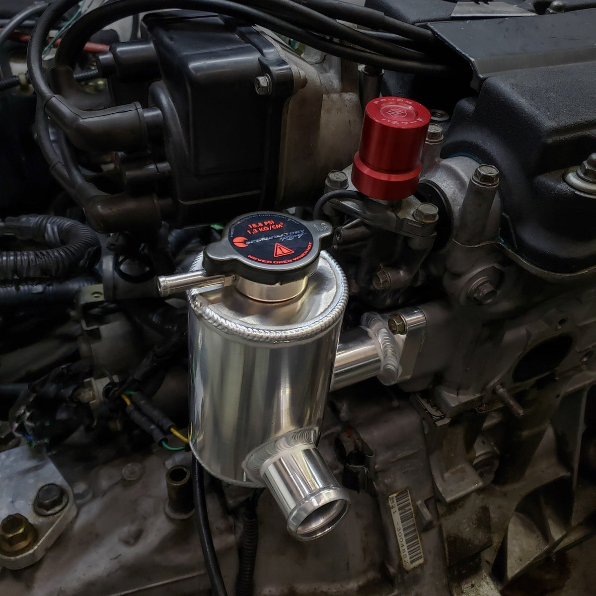 SpeedFactory Racing B-Series STREET Series Cooling System Fill Pots | 1994-2001 Acura Integra, and 1999-2000 Honda Civic Si (SF-06-068A-S)