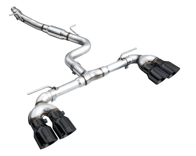 AWE Track Edition Exhaust for Volkswagen MK8 Golf R - Diamond Black Tips (3020-43658)