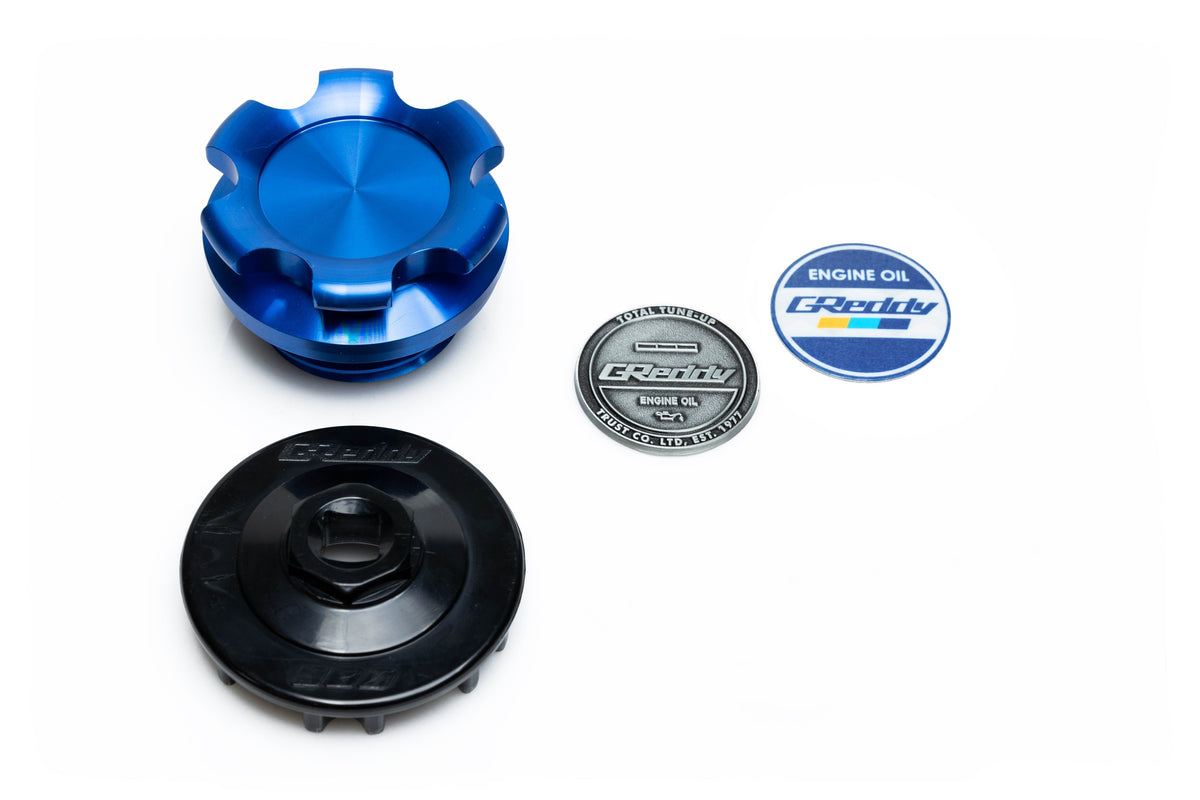 GReddy Type-B Oil Filler Cap M35-P4.0 - Blue | Multiple Mazda Fitments (13901503)