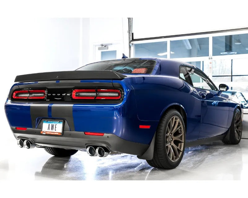 AWE Touring Edition Exhaust for 17+ Challenger 5.7 - Non-Resonated - Chrome Silver Quad Tips (3020-42076)
