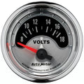 Autometer 2-1/16" 8-18V Voltmeter Gauge American Muscle | Universal (1294)