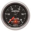 Autometer 2-1/16" 8-18V Voltmeter Gauge SPORT-COMP II | Universal (3683)