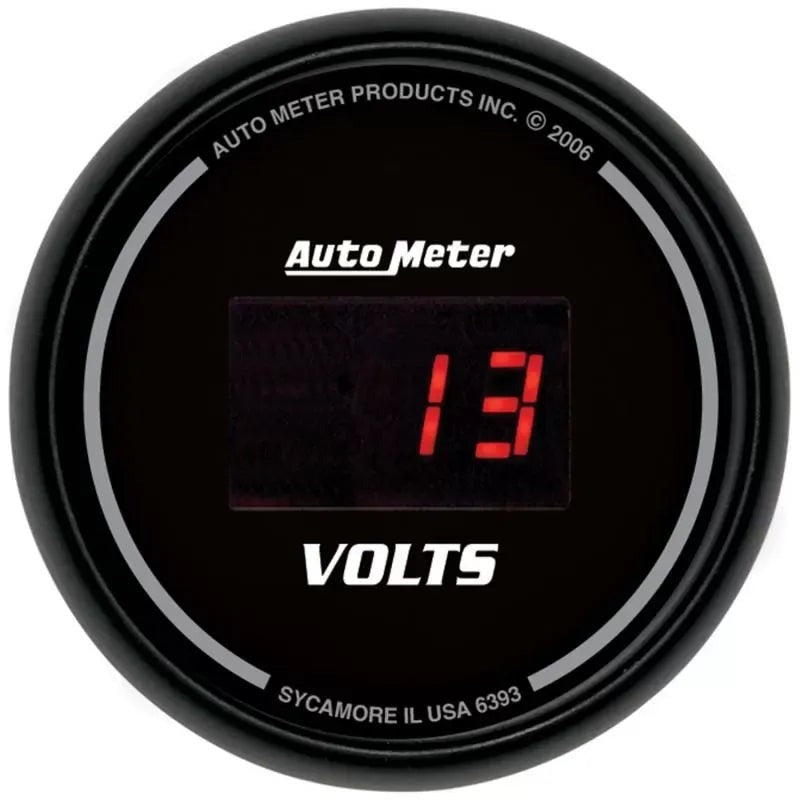 Autometer 2-1/16" 8-18V Voltmeter Gauge SPORT-COMP Digital | Universal (6393)