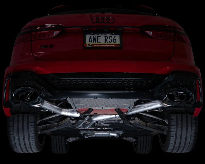 AWE Tuning SwitchPath Exhaust | 3" Diameter | 9.25" Dual Diamond Black RS-Style Tips for Audi C8 RS6 Avant / RS7 (3025-33776)