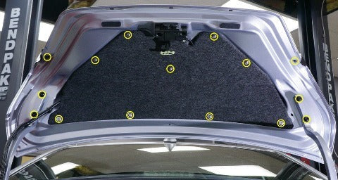 Dress Up Bolts Stage 2 Titanium Hardware Trunk Kit | 2022 Subaru WRX (SUB-045-Ti-BLK)