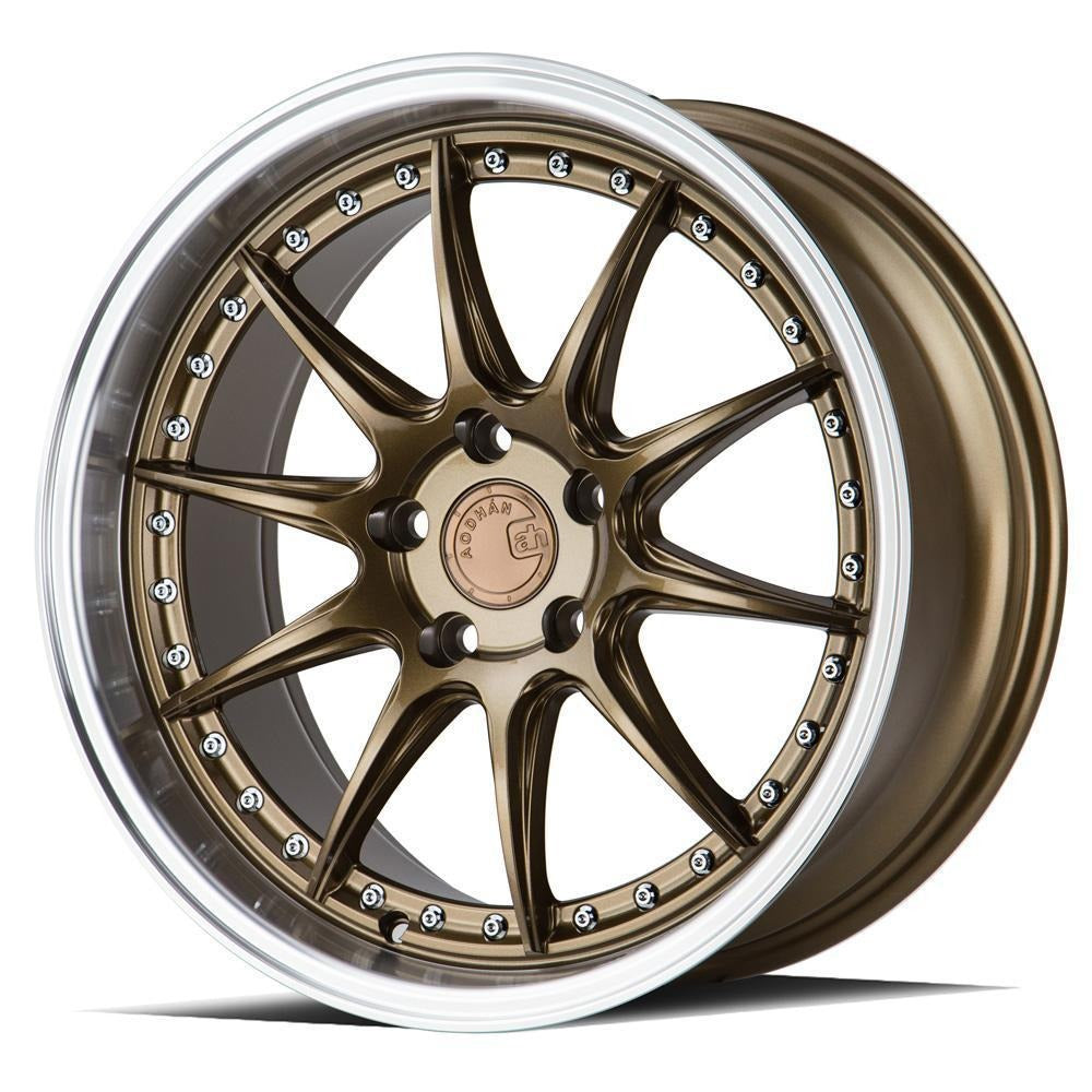 AodHan Wheels DS07 Bronze w/ Machined Lip 18x10.5 | 5x114.3 (DS718105511422BZ)