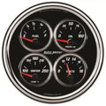 Autometer 5" 100 PSI/100-250 °F/8-18V/240-33 Ω Quad Gauge Designer Black II | Universal (1211)
