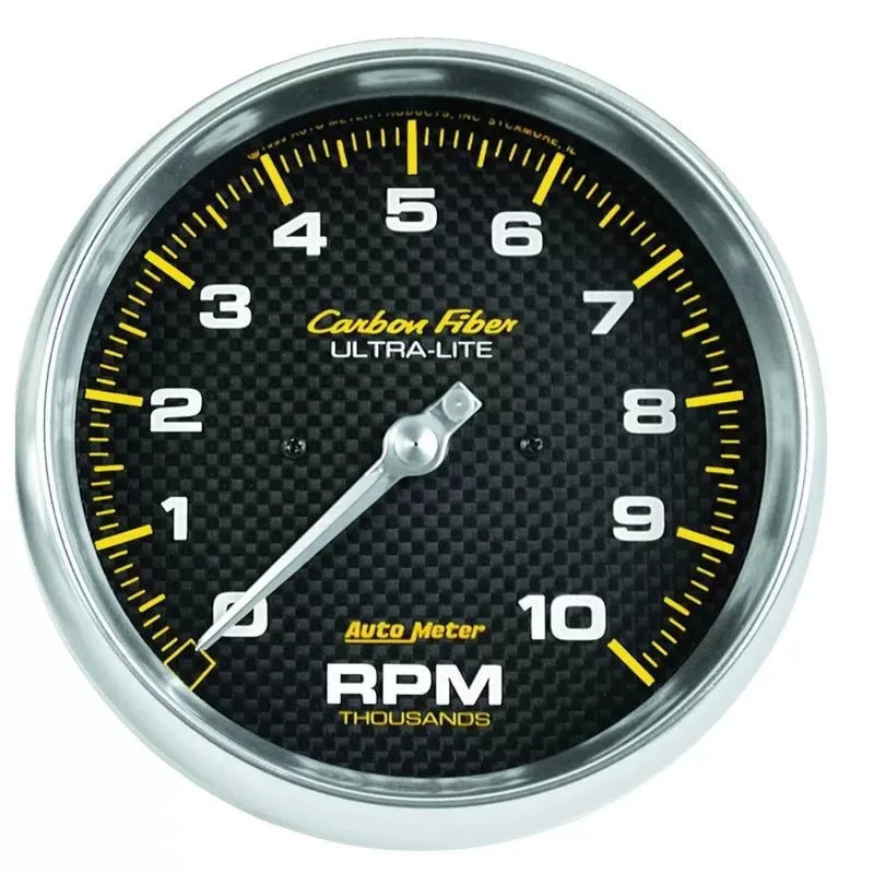Autometer 5" 0-10000 RPM Tachometer Gauge Carbon Fiber | Universal (4898)