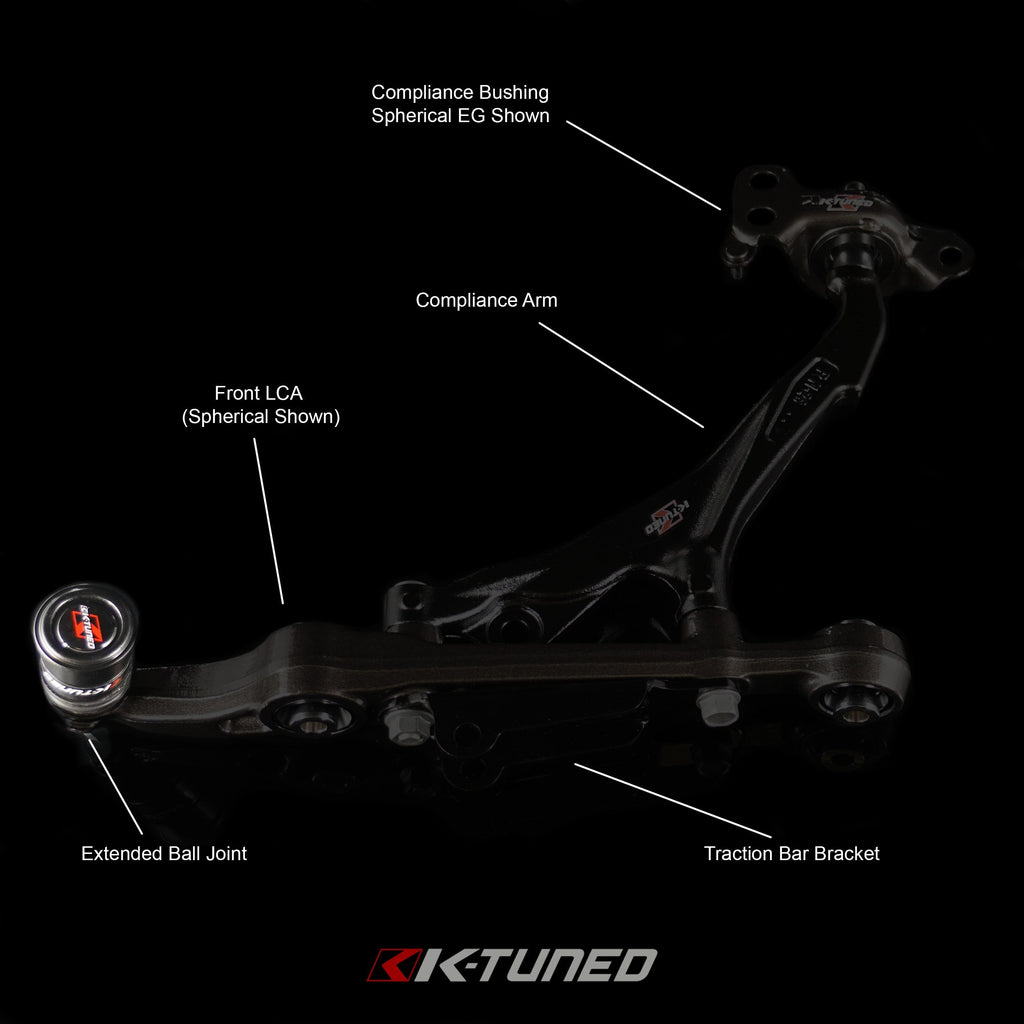 K-Tuned Roll Center Adjusters w/Extended Ball Joints | 1992-2000 Honda Civic & 1994-2001 Acura Integra (KTD-RCA-920)