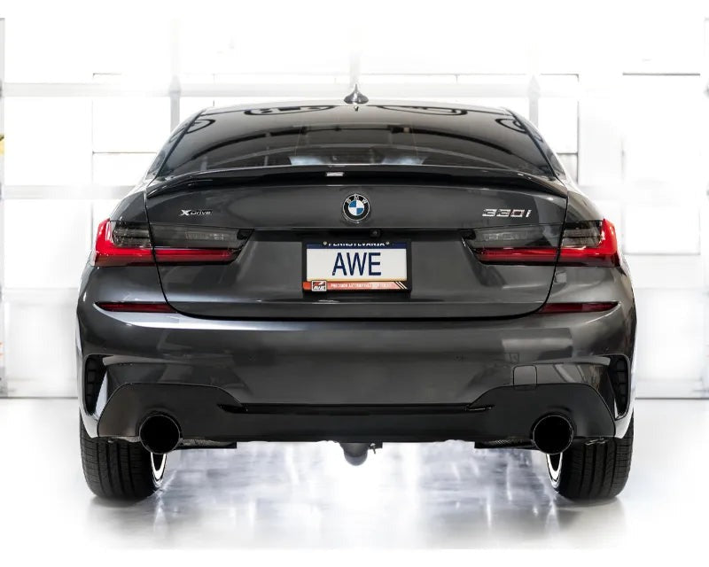 AWE Track Edition Axleback Exhaust for BMW G2X 330i/430i - Diamond Black (3020-33429)