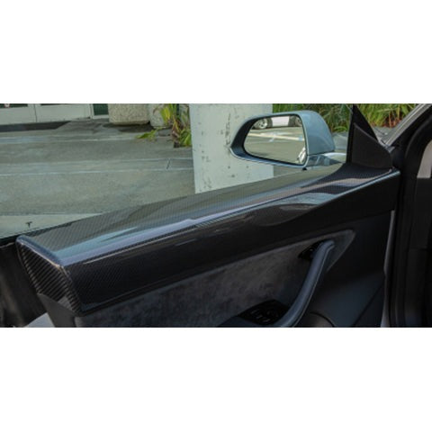 Revel GT Dry Carbon Door Trim | 2017-2022 Tesla Model 3 (1TR4GT1AX03)