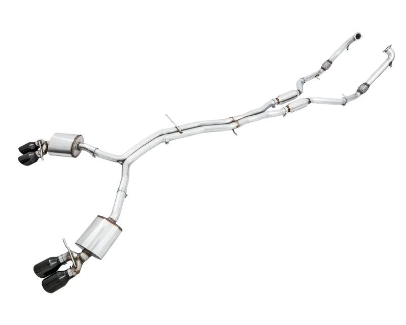 AWE Touring Edition Exhaust for Audi B9 S4 - Diamond Black 102mm Tips (3010-43050)