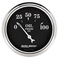 Autometer 2-1/16" 0-100 PSI Oil Pressure Gauge Old Tyme Black | Universal (1727)