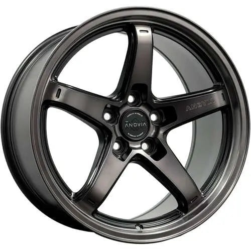 Anovia Wheels AN-5S Black w/Machined Spoke Faces & Dark Tint 18x8.5 | 5x108 (ANO0111885510840BM)