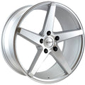 Versus Racing VS83 Silver w/Machined Spoke Faces and Outer Lip Ring 17x8 | 5x114.3 (VS831785114+40SMF)
