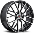 Revolution Racing RR07 Black w/ Machined Spoke and Lip Accents 18x8 | 5x110/5x114.3 (RR07-18851101143+40BM)