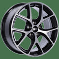 BBS Wheels SR Satin Black w/ Diamond Cut Machined Spoke Faces 17x8 | 5x120 (SR001VGPK)