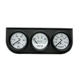 Autometer 2-1/16" 100 PSI/280 °F/16V Oil Pressure / Water Temperature / Volt Meter Gauge Console White Dial w/Black Bezel | Universal (2327)