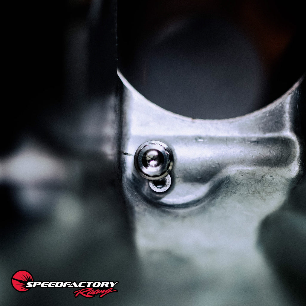 SpeedFactory Racing Titanium VTEC Oil Squirter Block-Off Bolt Kit | 2000-2009 Honda S2000, 2002-2006 Acura RSX Type-S, and 2006-2015 Honda Civic Si (SF-02-046)
