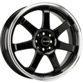 Drag Wheels DR35 Gloss Black w/ Machined Lip 17x7.5 | 4x100/4x114.3 (DR351775044273GB)